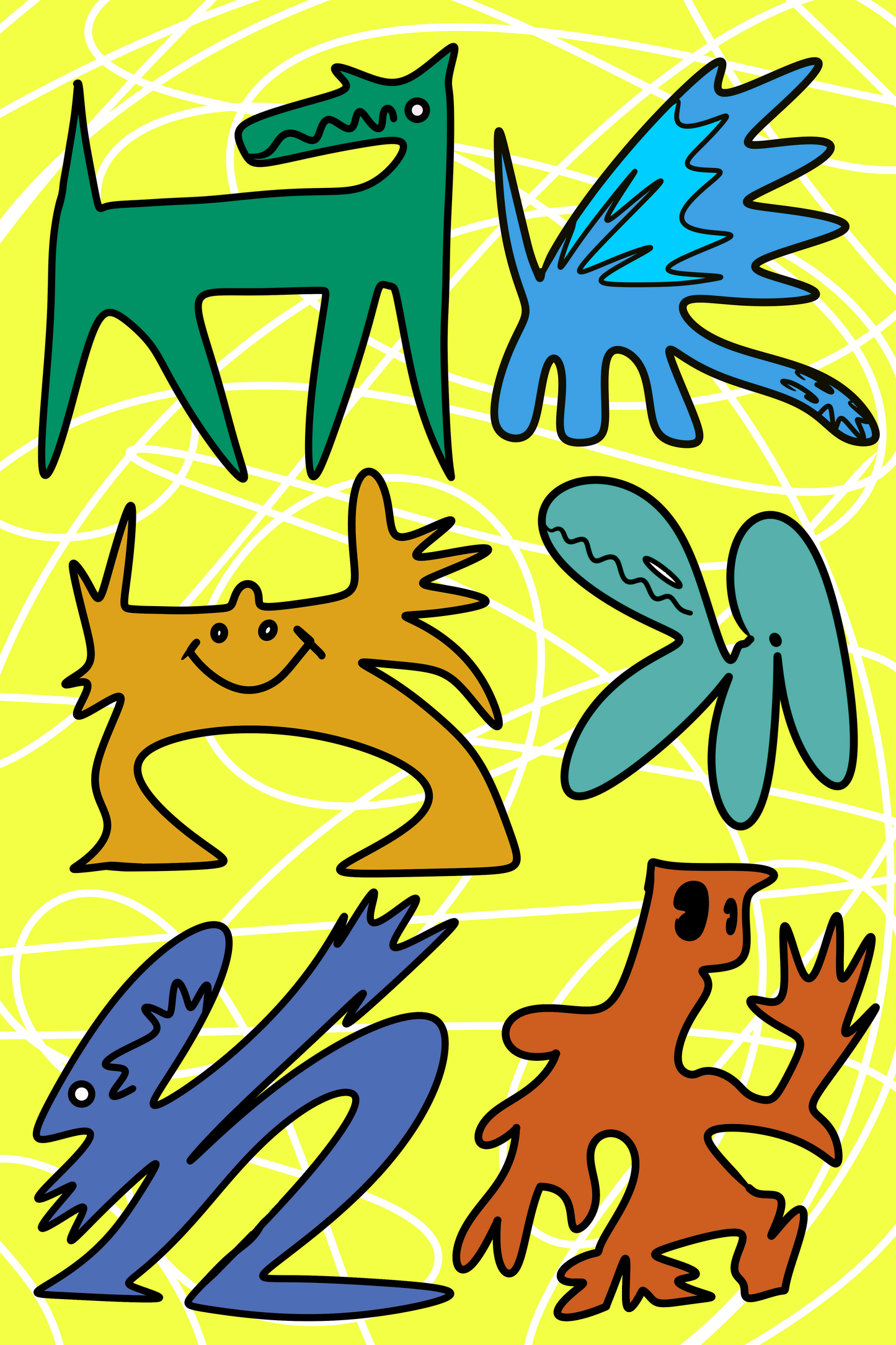 Doodle Friends Sticker Sheet