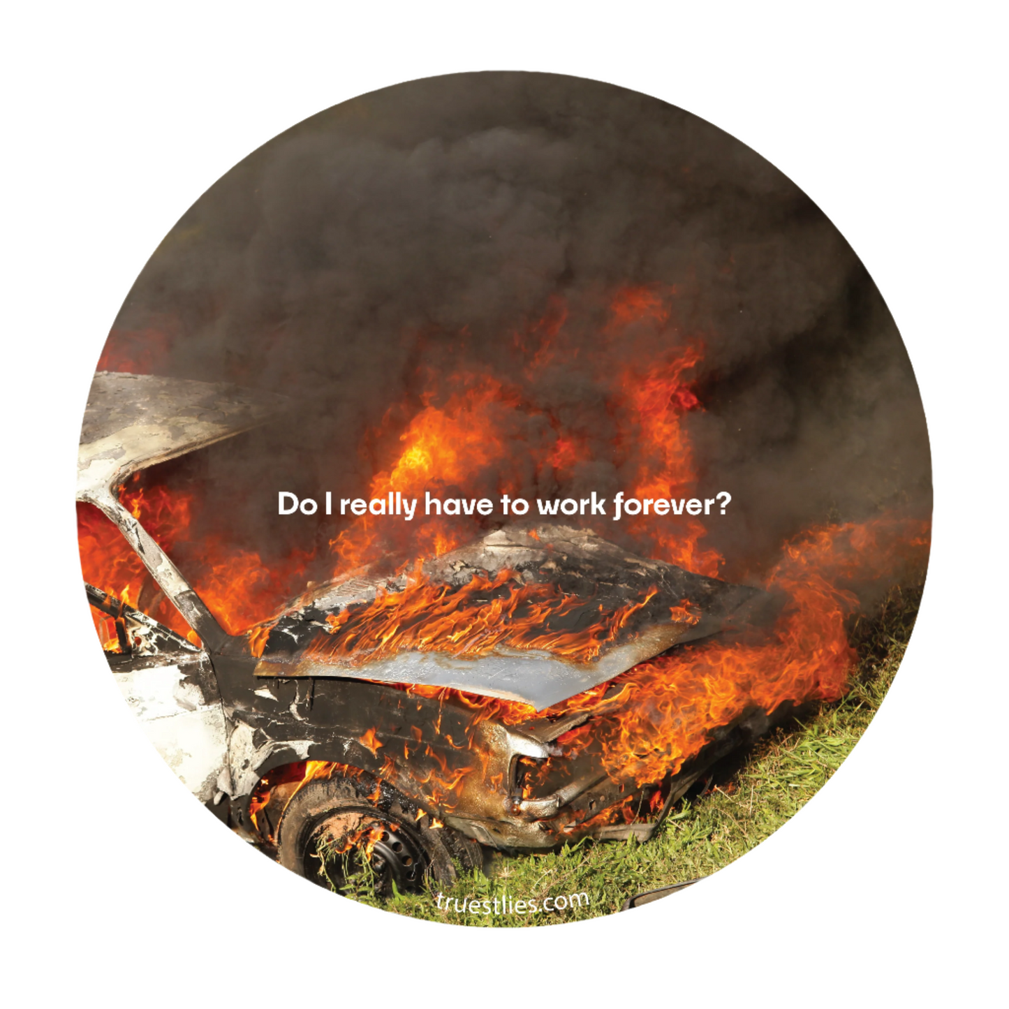 Car Fire Sticker
