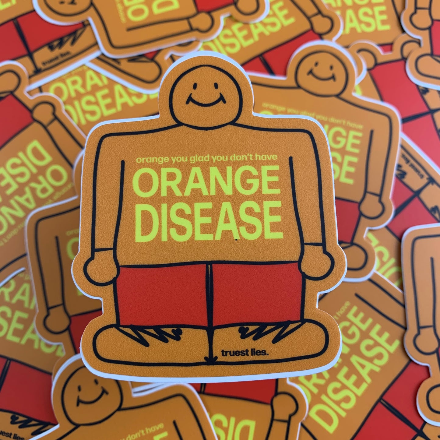 Orange Disease Sticker