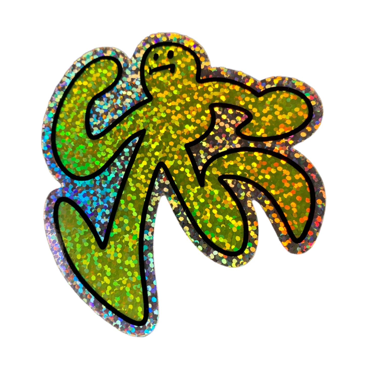 Running Guy Glitter Sticker